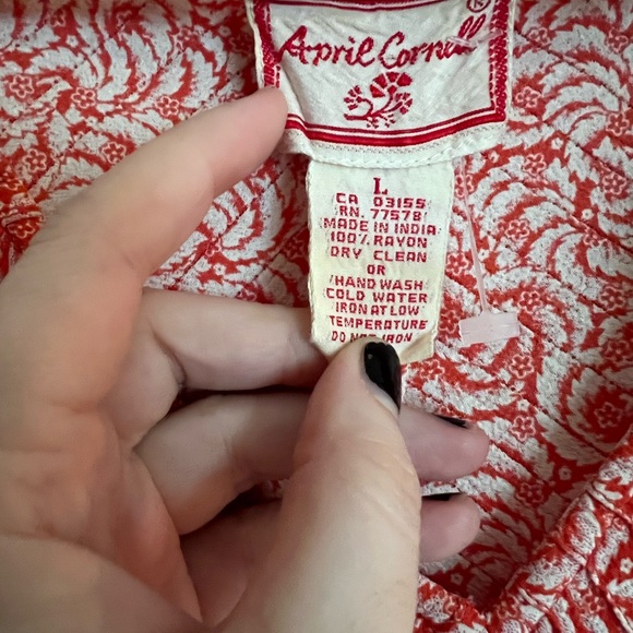 Vintage April Cornell Dress with Lace Sleeve - Picture 3 of 6